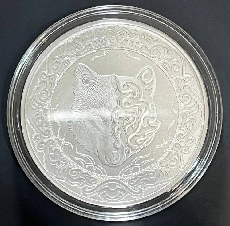 Волк (кокбори) 1Oz 2025 Казахстан 1 Тенге