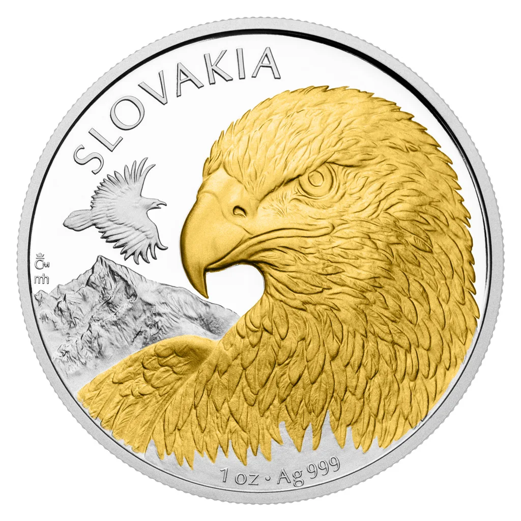 Словацкий орел 1 Oz с позолотой