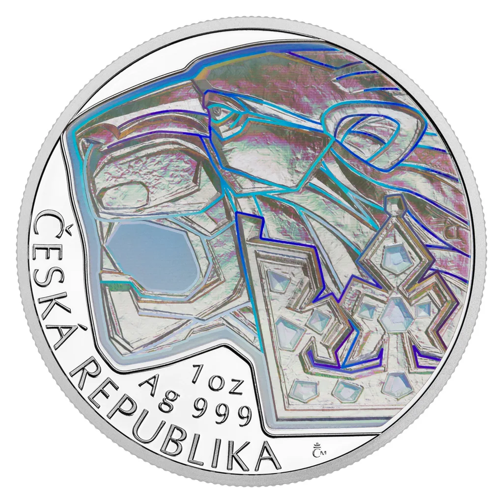 Чешский лев 1 Oz с голограммой