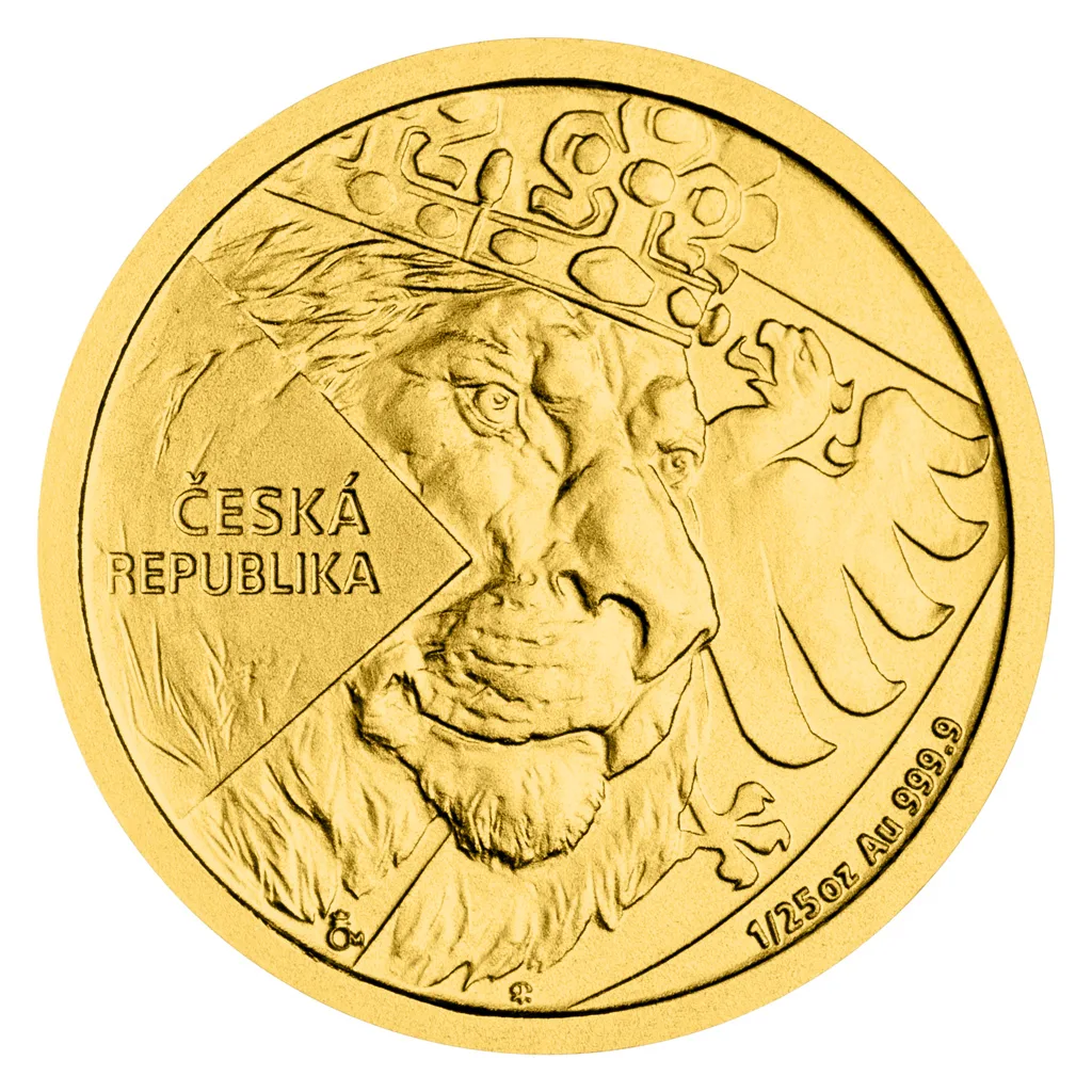 Чешский лев 1/25 Oz блистер