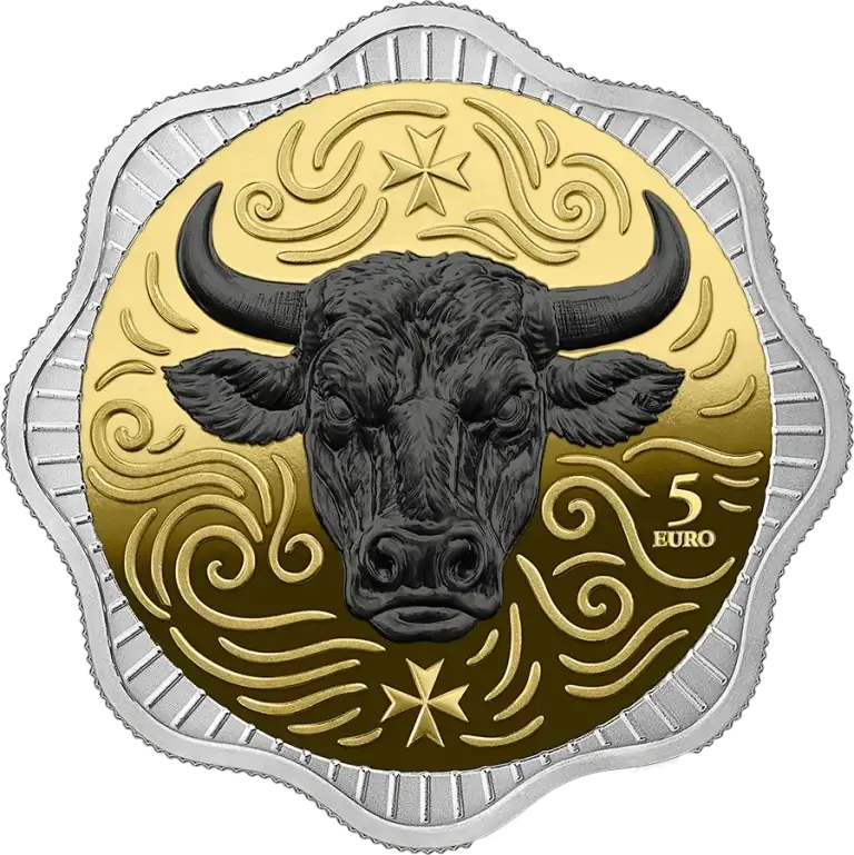 Мальтийский бык 1 Oz рутений позолота