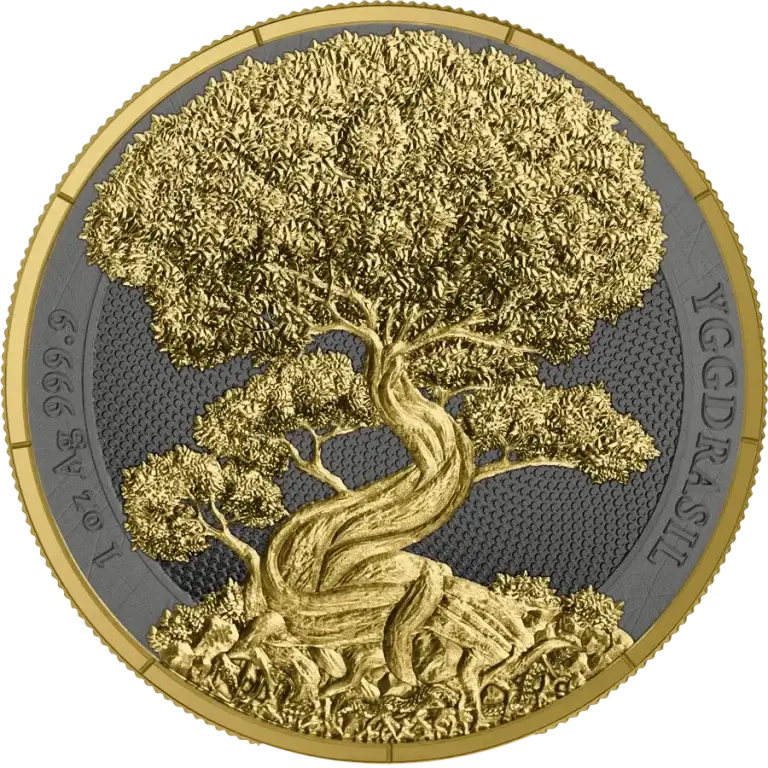 Иггдрасиль 1 Oz рутений с позолотой