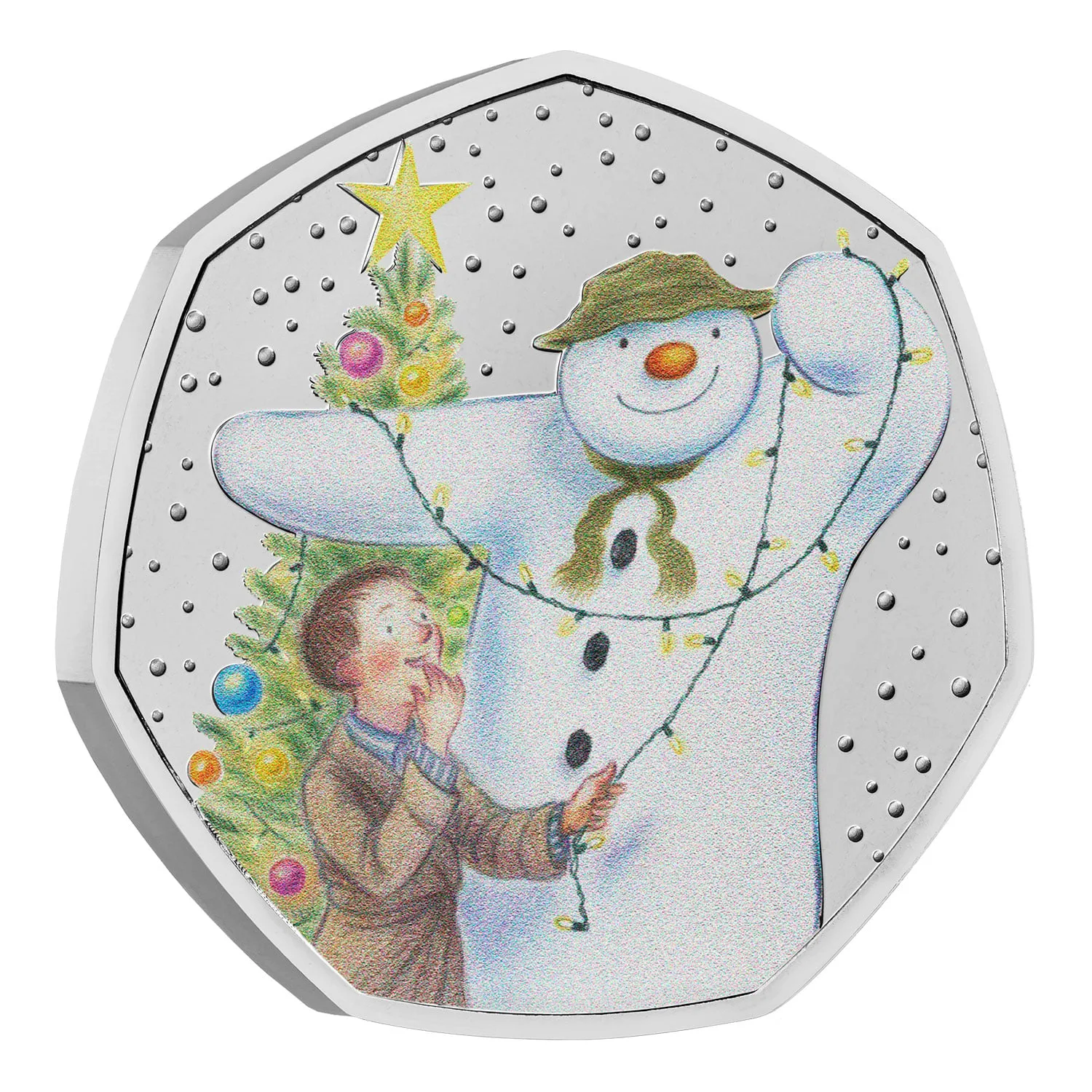 Снеговик 2025 (медь-никель цветная)