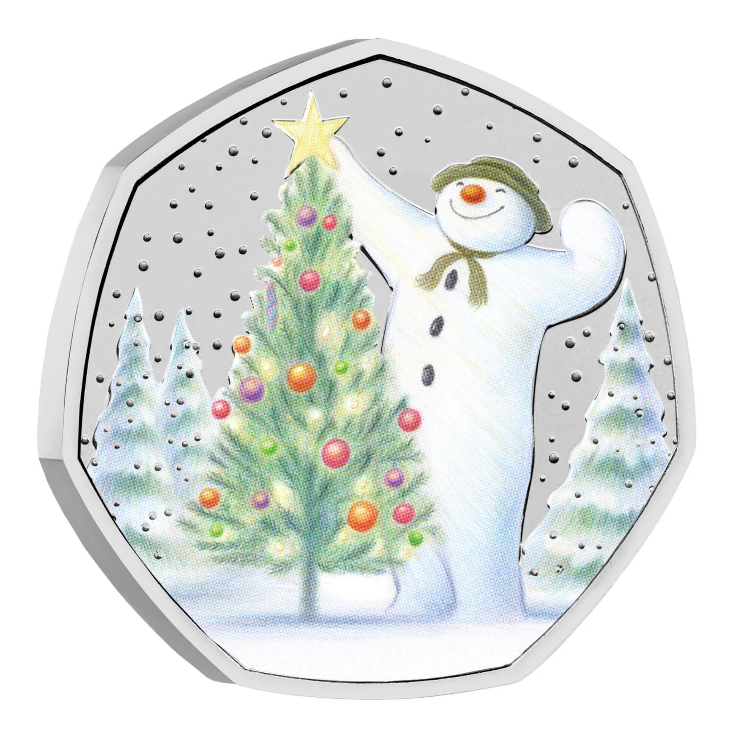 Снеговик 2024 (медь-никель цветная)
