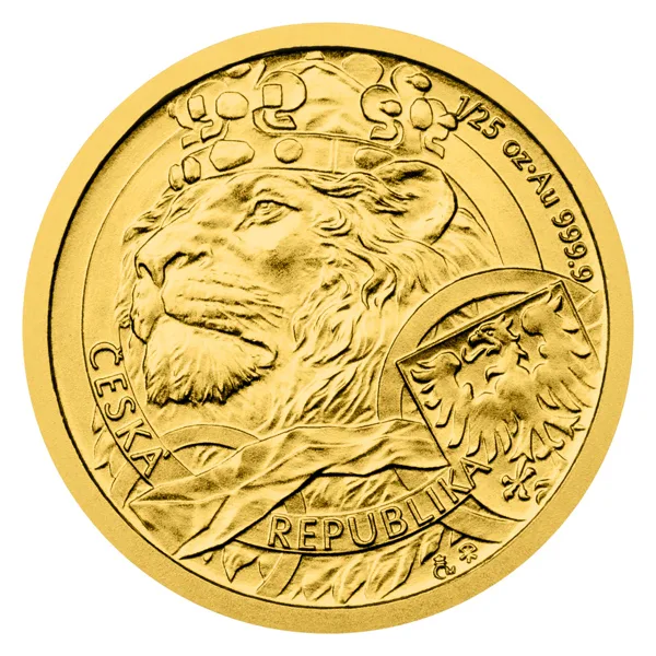 Чешский лев 1/25 Oz блистер
