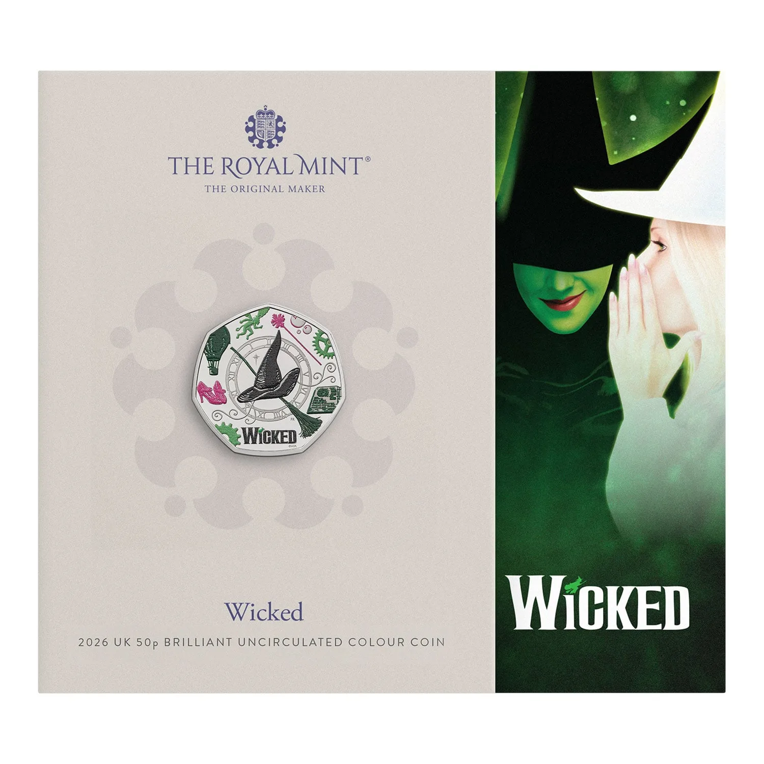 Злая (Wicked) (медь-никель цветная) Великобритания 50 Пенс