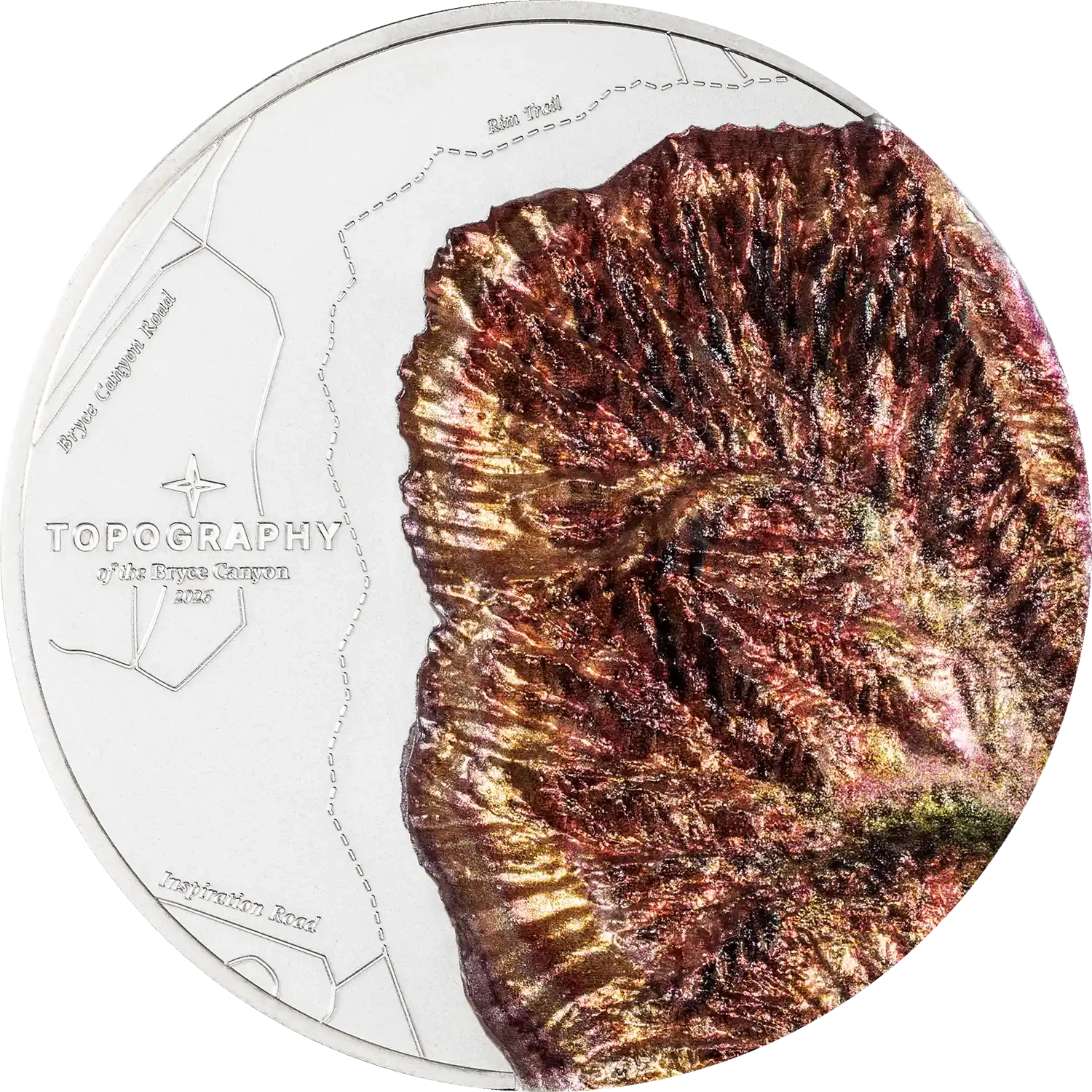 Топография: Брайс-Каньон, Ag 5 oz