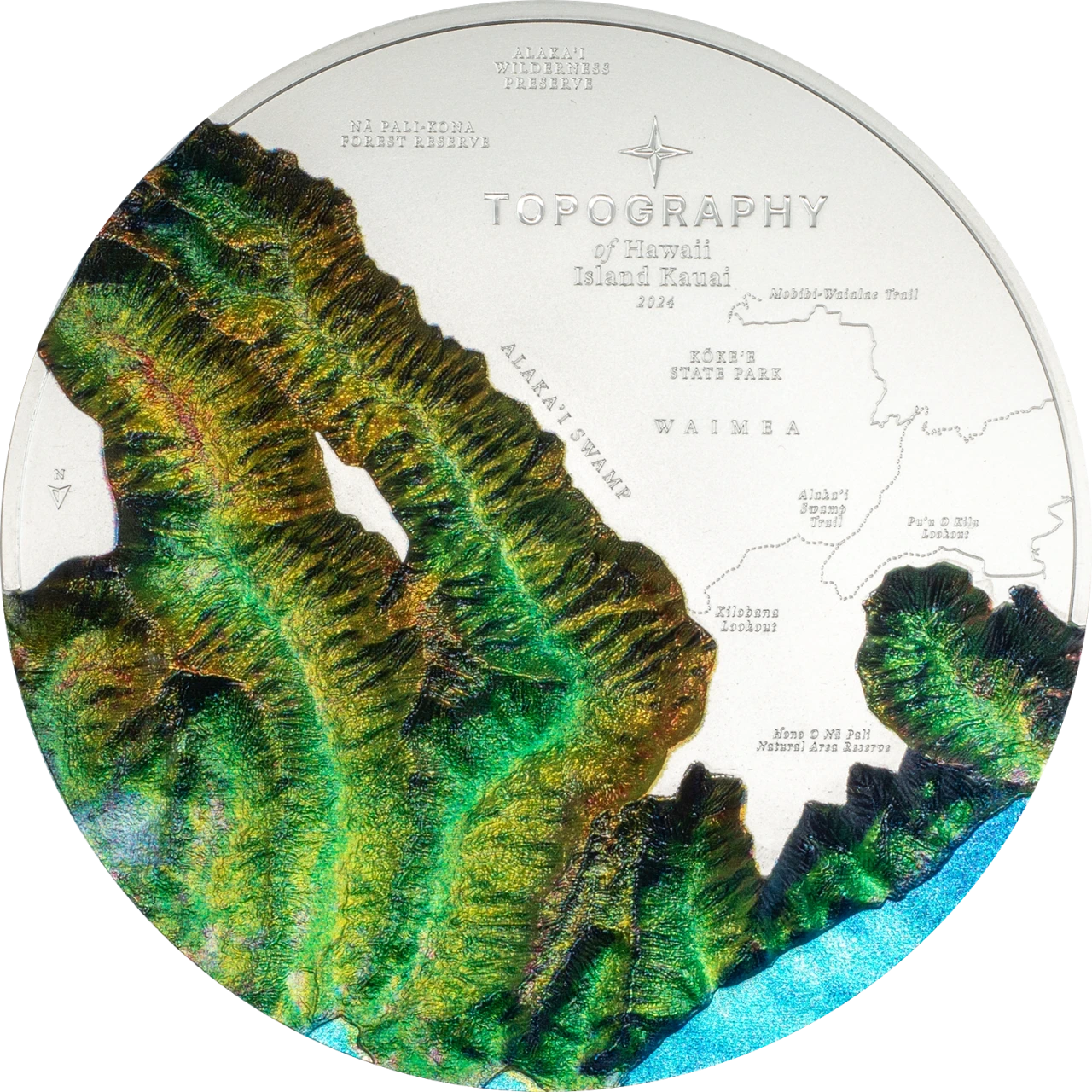 Топография: Гавайи, Ag 1 кг