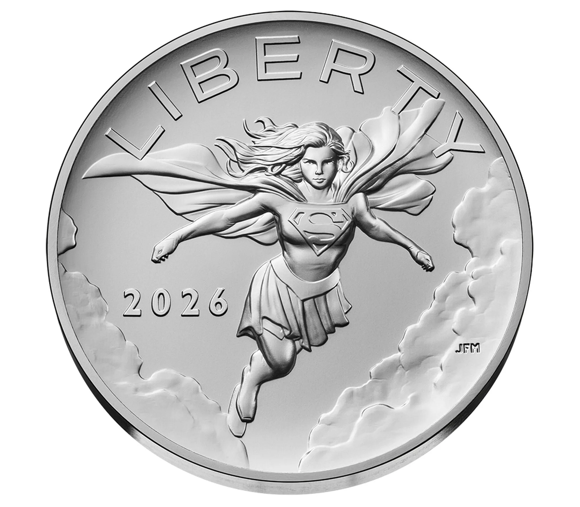 Супергёрл (серебряная медаль 2,5 унции)