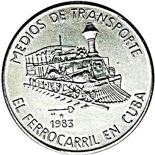 Железная дорога Кубы (El Ferrocarril en Cuba) (5 песо, серебро)
