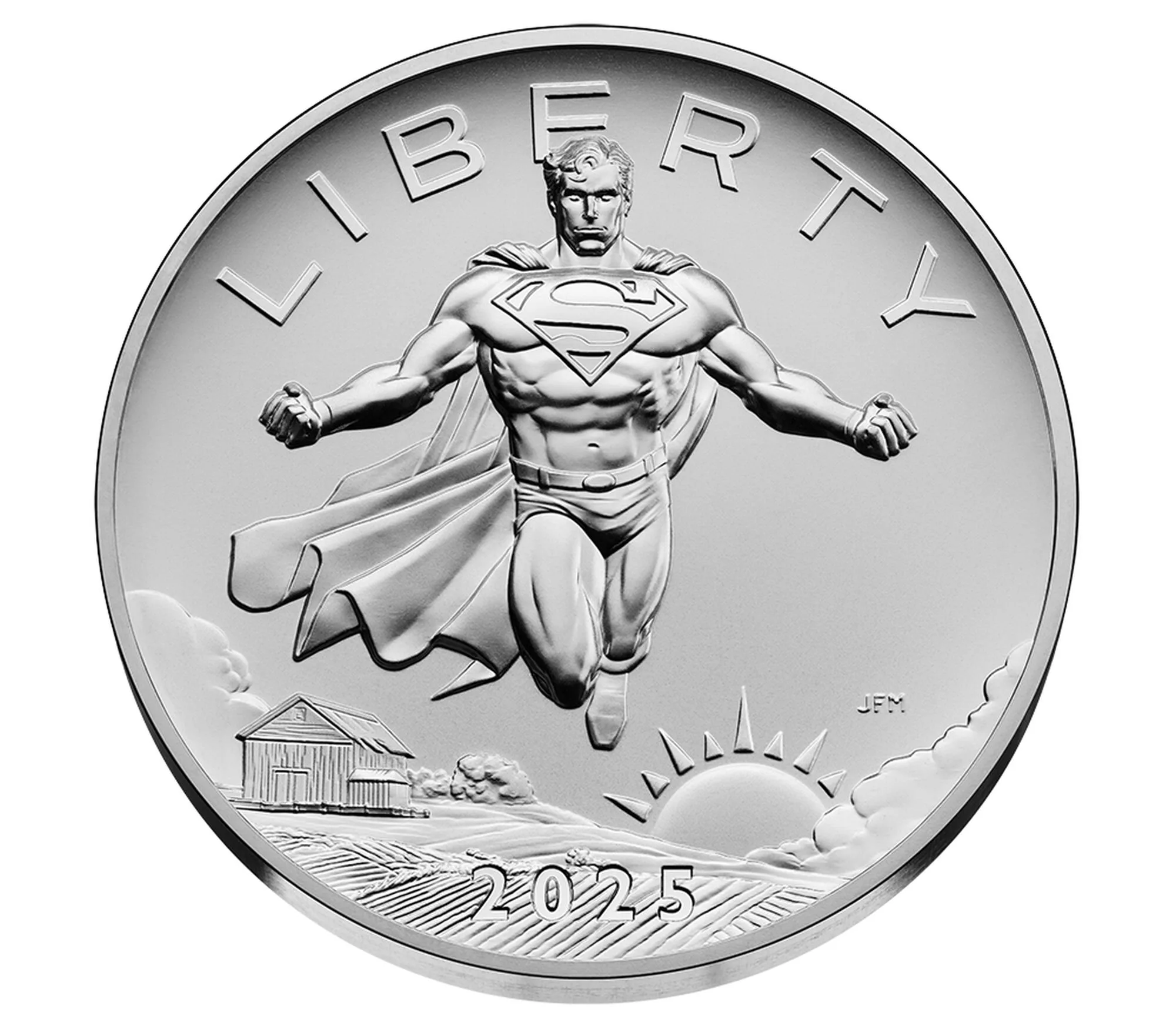 Супермен (серебряная медаль 2,5 унции)