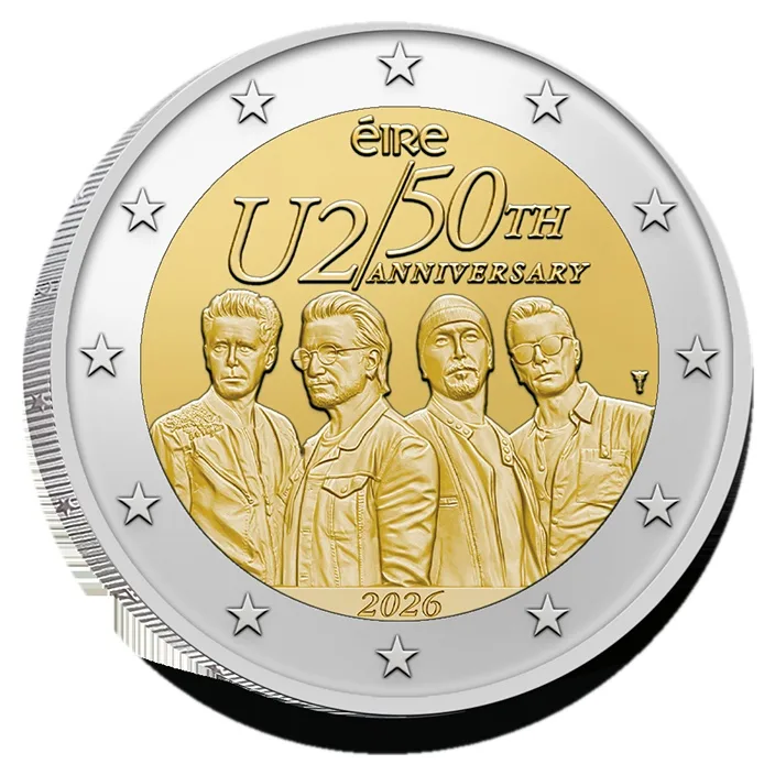 U2 — 50 лет группы (2 евро, Ирландия)