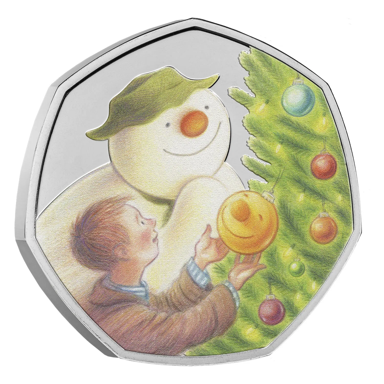 Снеговик 2026 (медь-никель цветная)